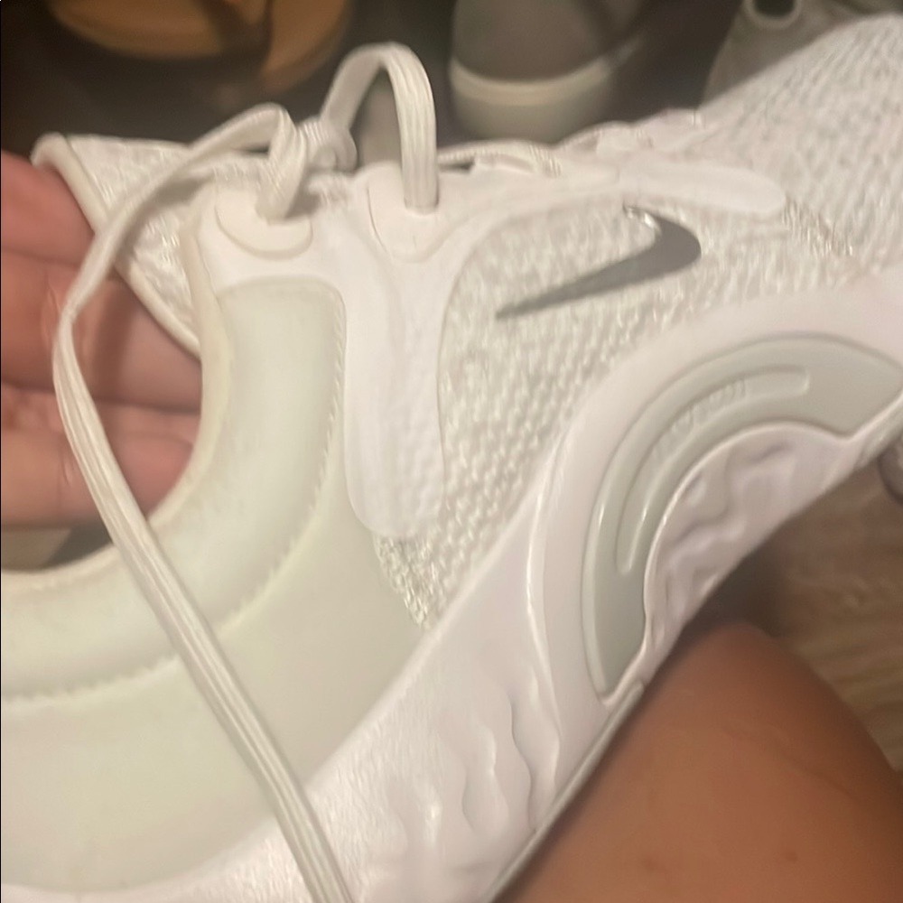 Nike All-White Athletic Shoes - Picture 4 of 7